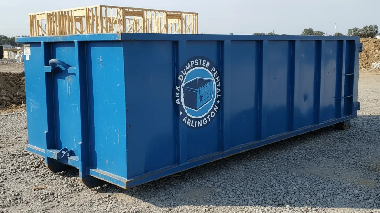What can go in a dumpster in Tarrant County, Texas — container loaded with accepted household debris